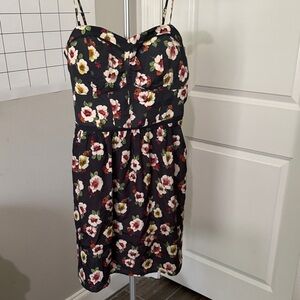 American Eagle Outfitters Navy Floral Mini Dress with pockets